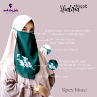 Niqab - Shaliha  Bordir Rempel kupu- kupu
