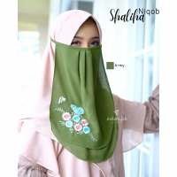 Niqab - Shaliha  Bordir Rempel kupu- kupu